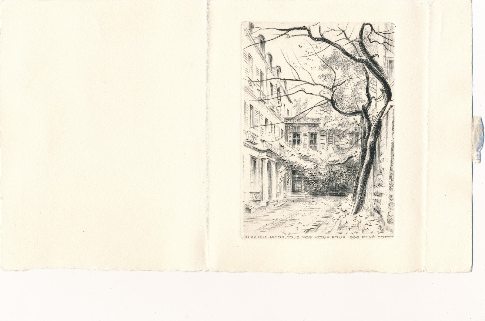 René COTTET : bel ensemblre 12 GRAVURES et 4 LETTRES AUTOGRAPHES et 2 CARTES