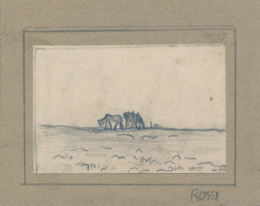 Joseph ROSSI (1892-1930) peintre dessin signé autographe femme Villeparisis