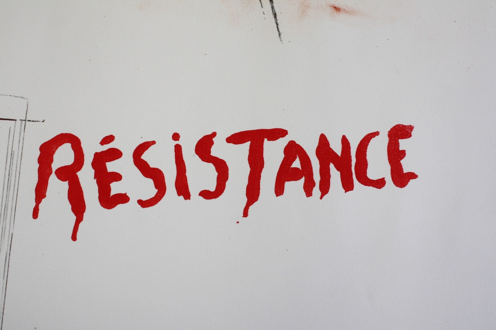 Daniel Pommereulle lithographie originale non datée cachet au dos