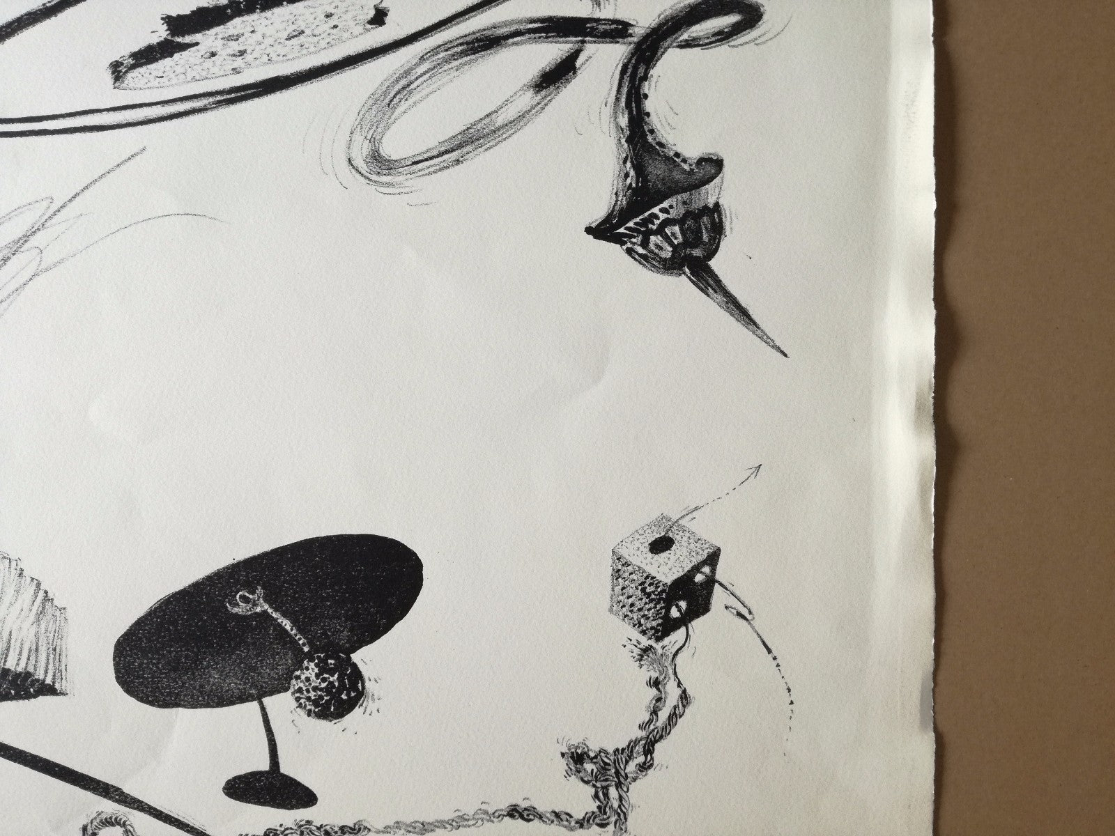 Lithographie Daniel Nadaud  estampe signée numérotée surréalisme