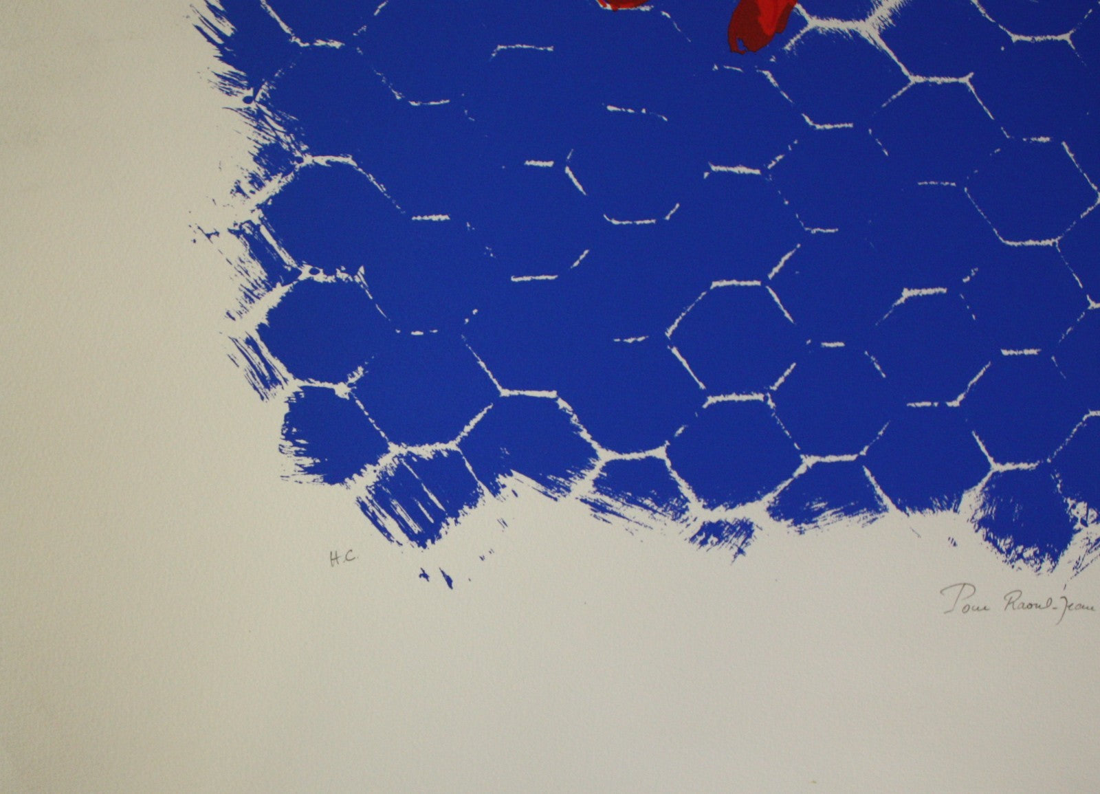 Bernard Pagès lithographie 1998 signée grande dimension Supports Surfaces signée