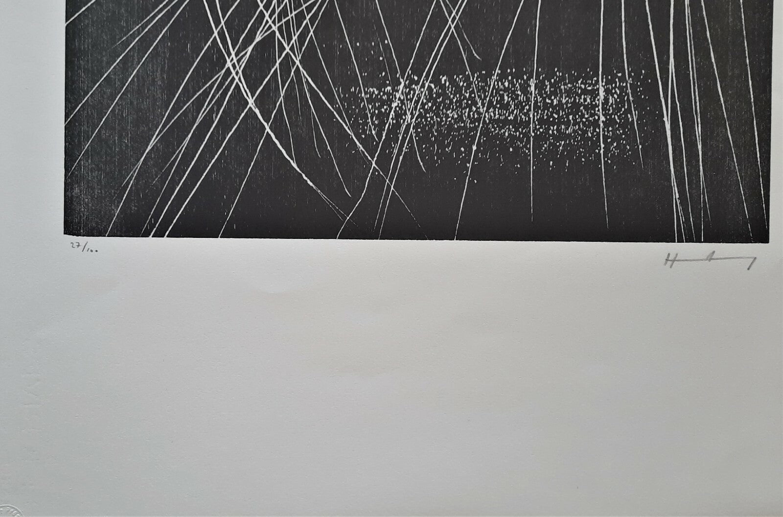 Hans HARTUNG Xylographie originale signée et numérotée estampe 1973