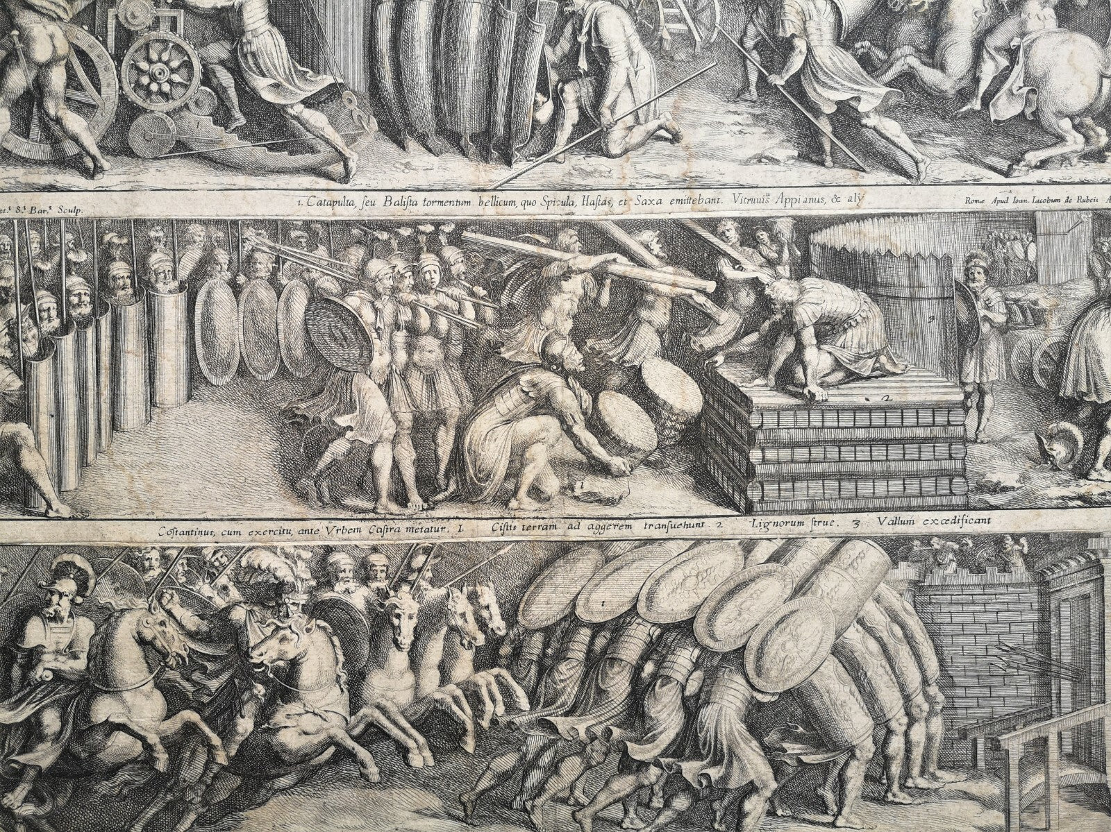 Pietro Sante ou Santi BARTOLI Jules Romain Constantin gravure pape Alexandre 