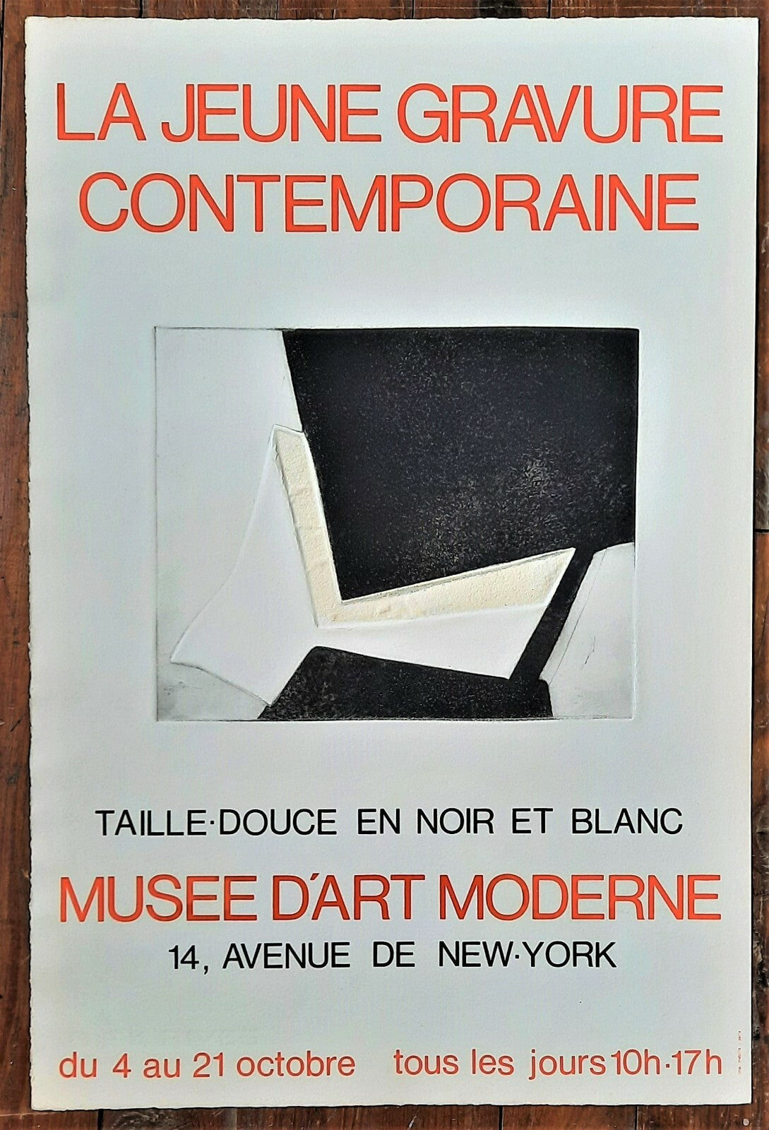 Jeune Gravure Contemporaine affiche avec gravure Dorny 1974 musée Art Moderne