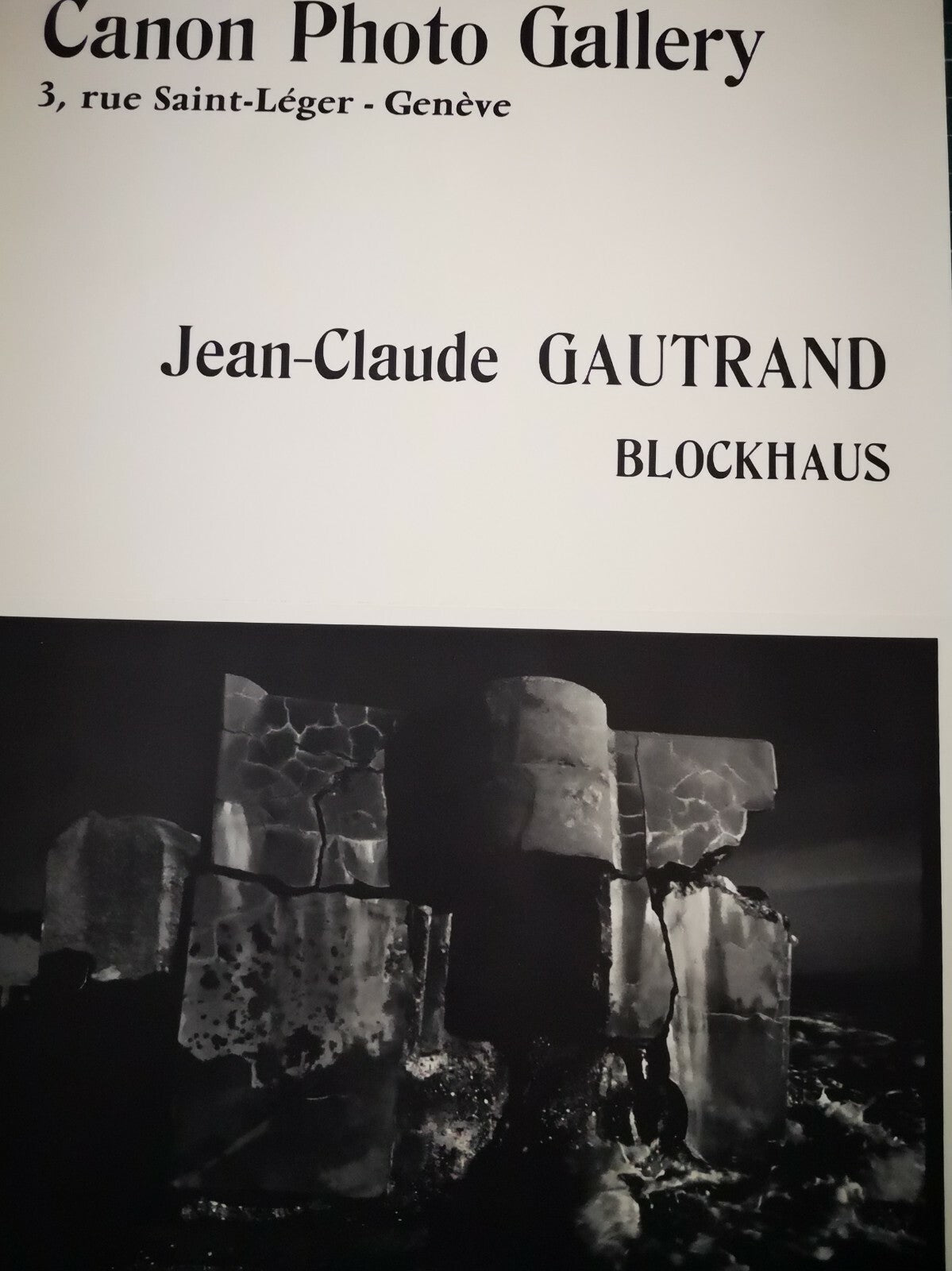 Affiche exposition photo Jean-Claude GAUTRAND 1977 photographie offset