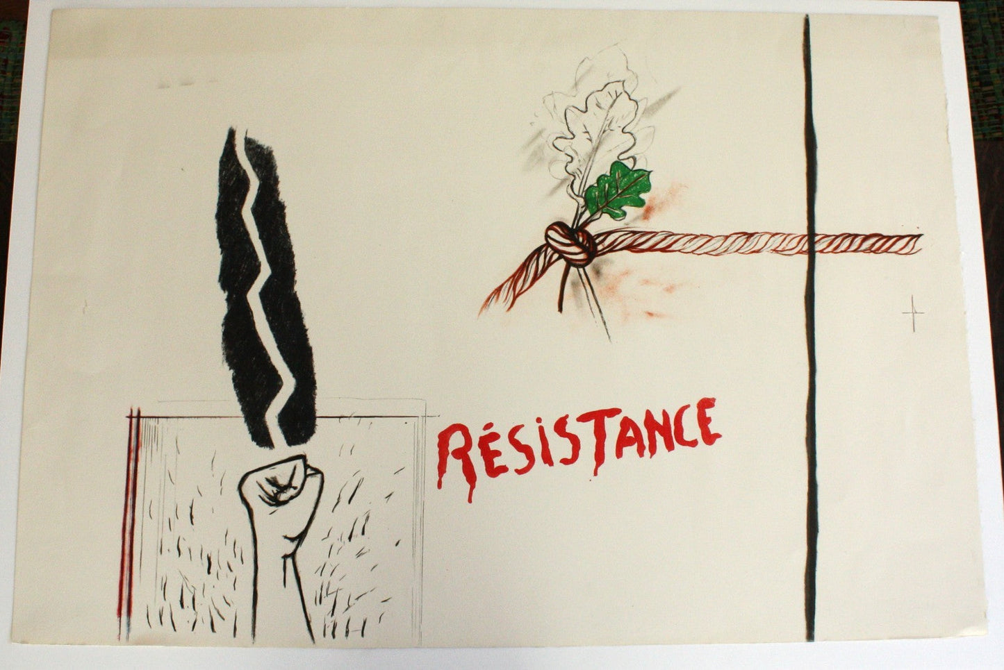 Daniel Pommereulle lithographie originale non datée cachet au dos