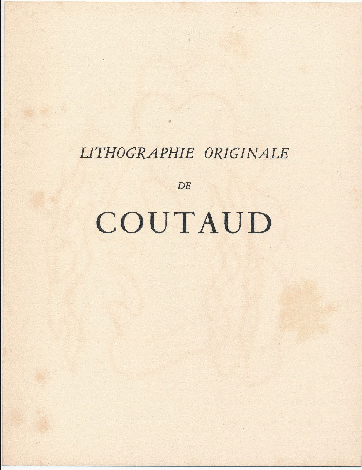 portfolio Coutaud Gishia Labisse Pignon 4 lithographies originales 1956 Théâtre