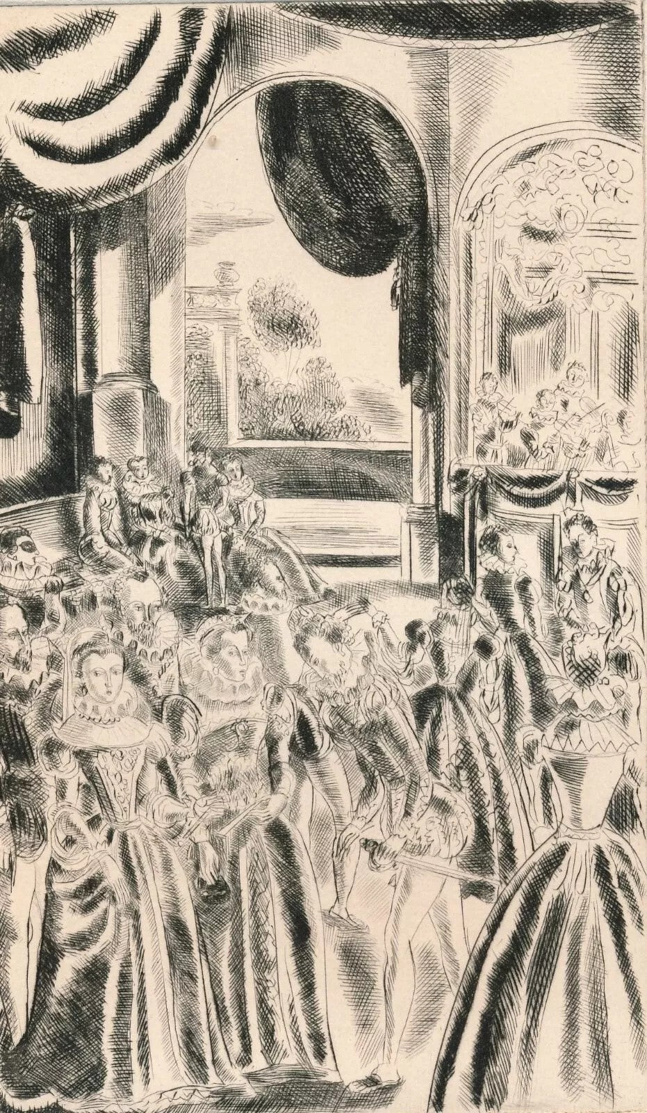 Hermine David 8 gravures non signées Princesse de Clèves version anglaise