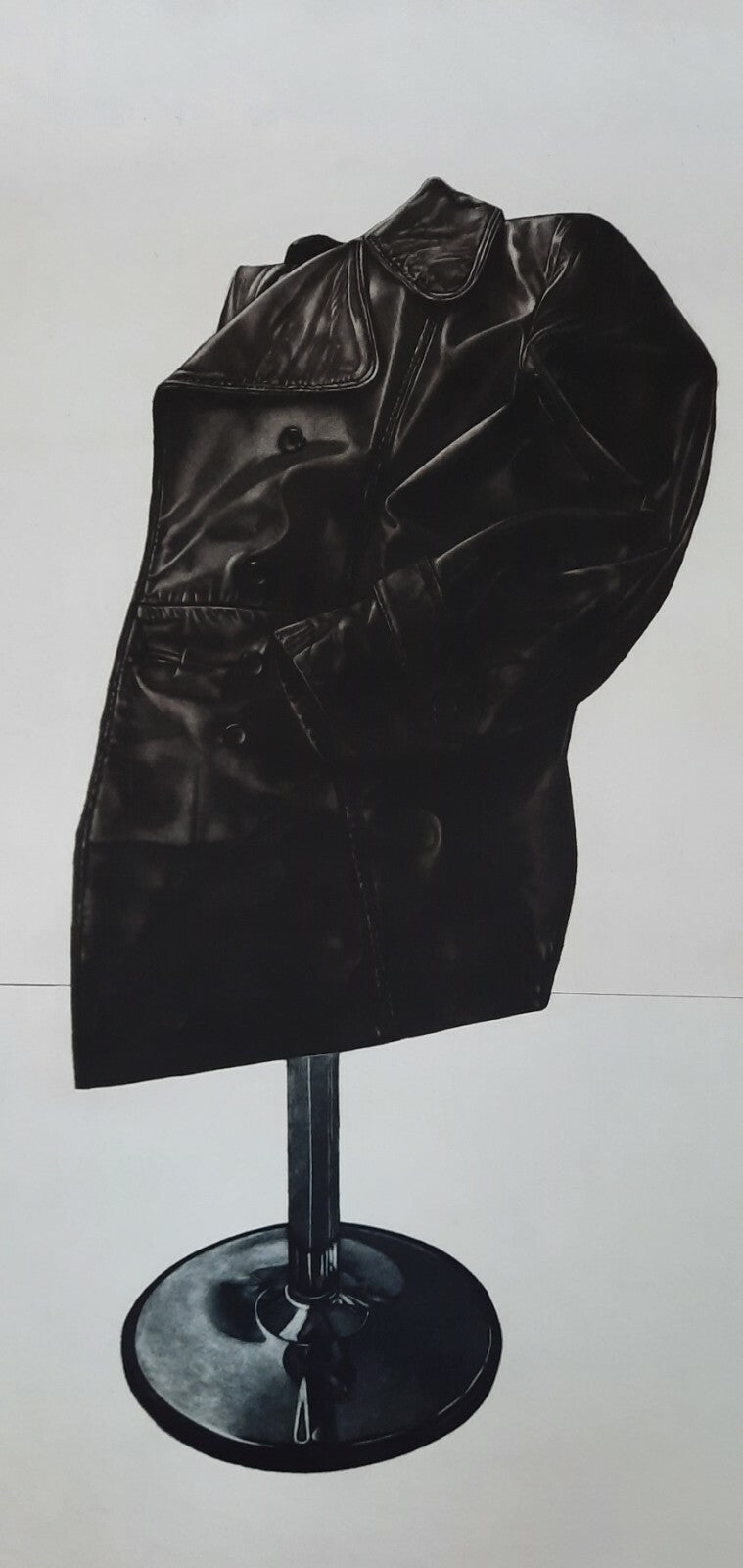 Wolfgang GÄFGEN gravure signée numérotée veste cuir fauteuil