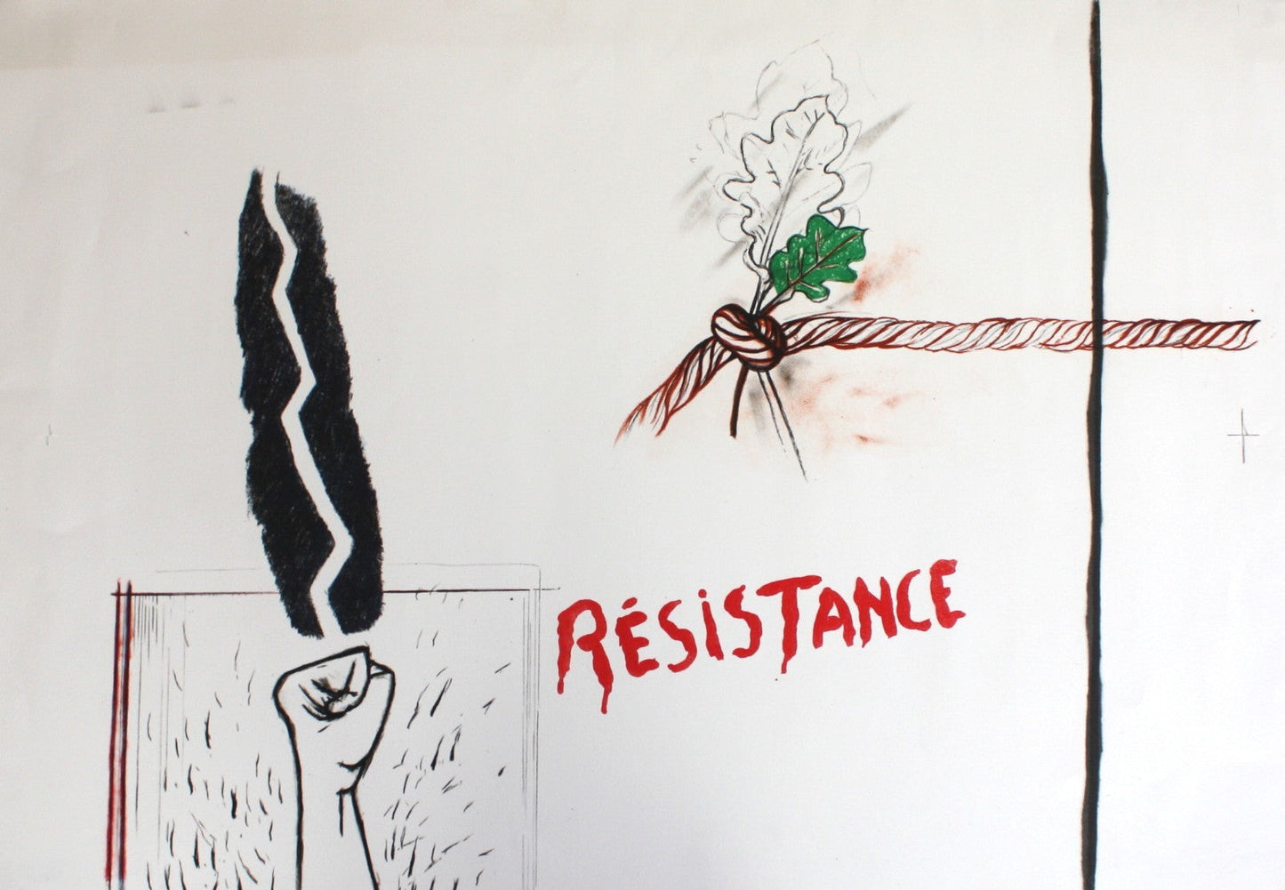 Daniel Pommereulle lithographie originale non datée cachet au dos