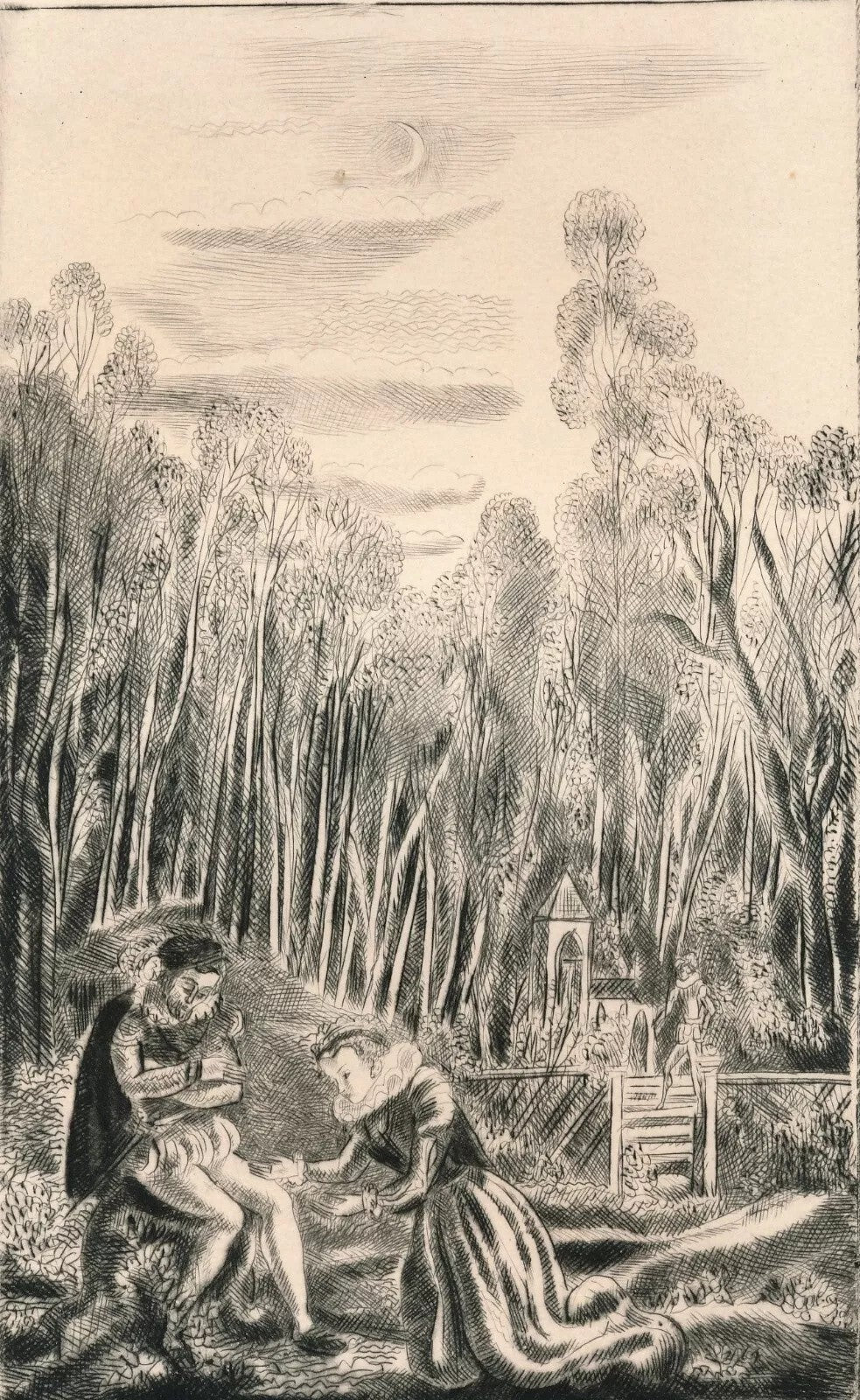 Hermine David 8 gravures non signées Princesse de Clèves version anglaise