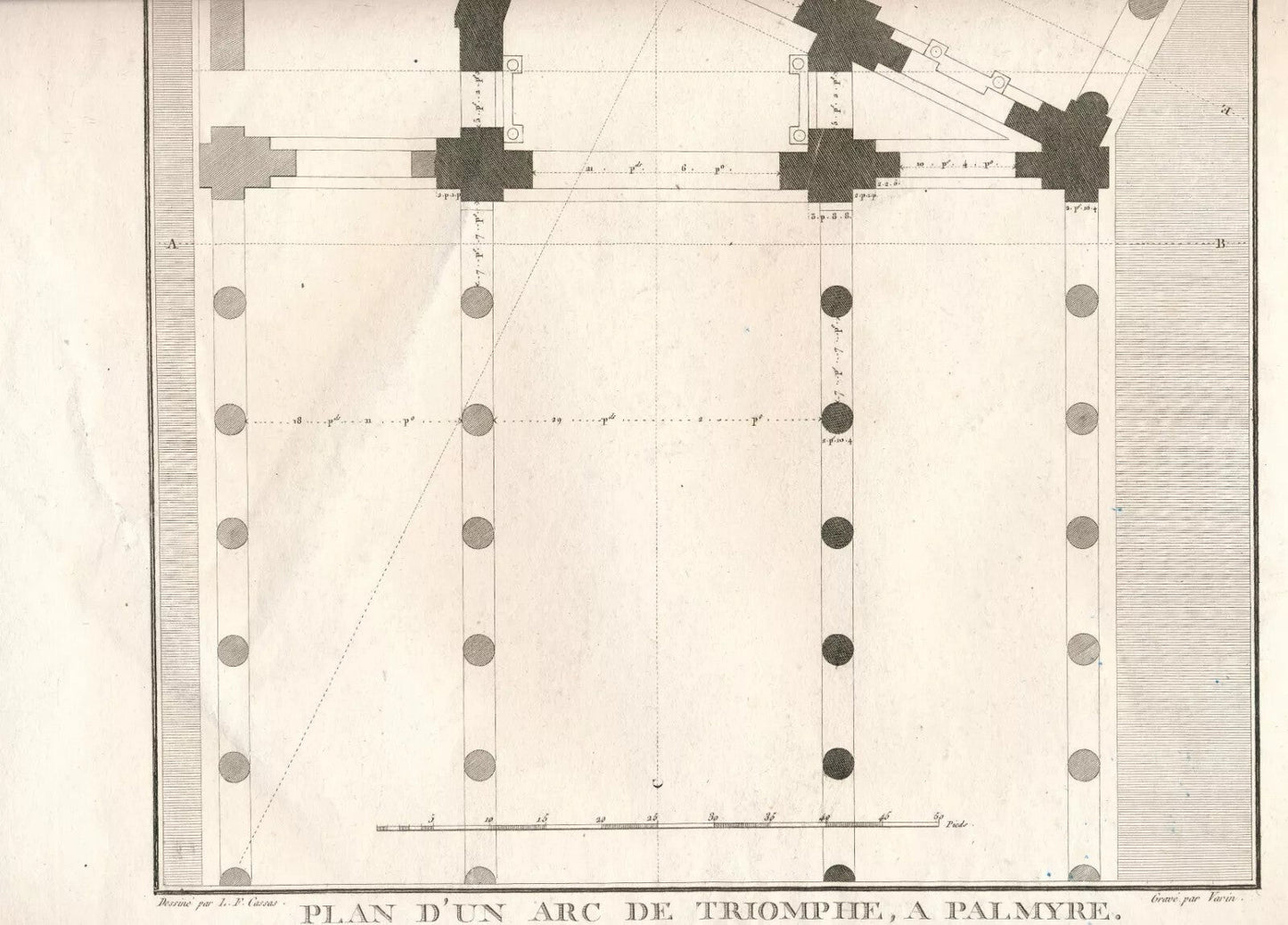 L-F CASSAS 12 grandes planches gravure Palmyre Syrie Neptune Arc Triomphe 1789