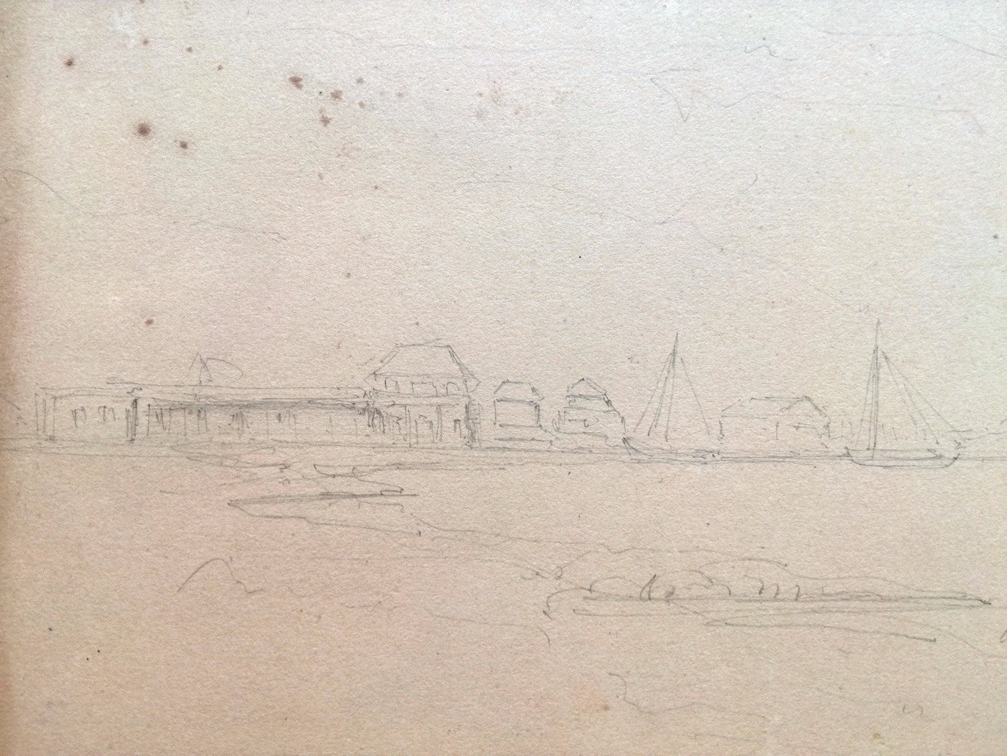 Aden Yemen port, marine baie, dessin anonyme 1854 dessin n° 2