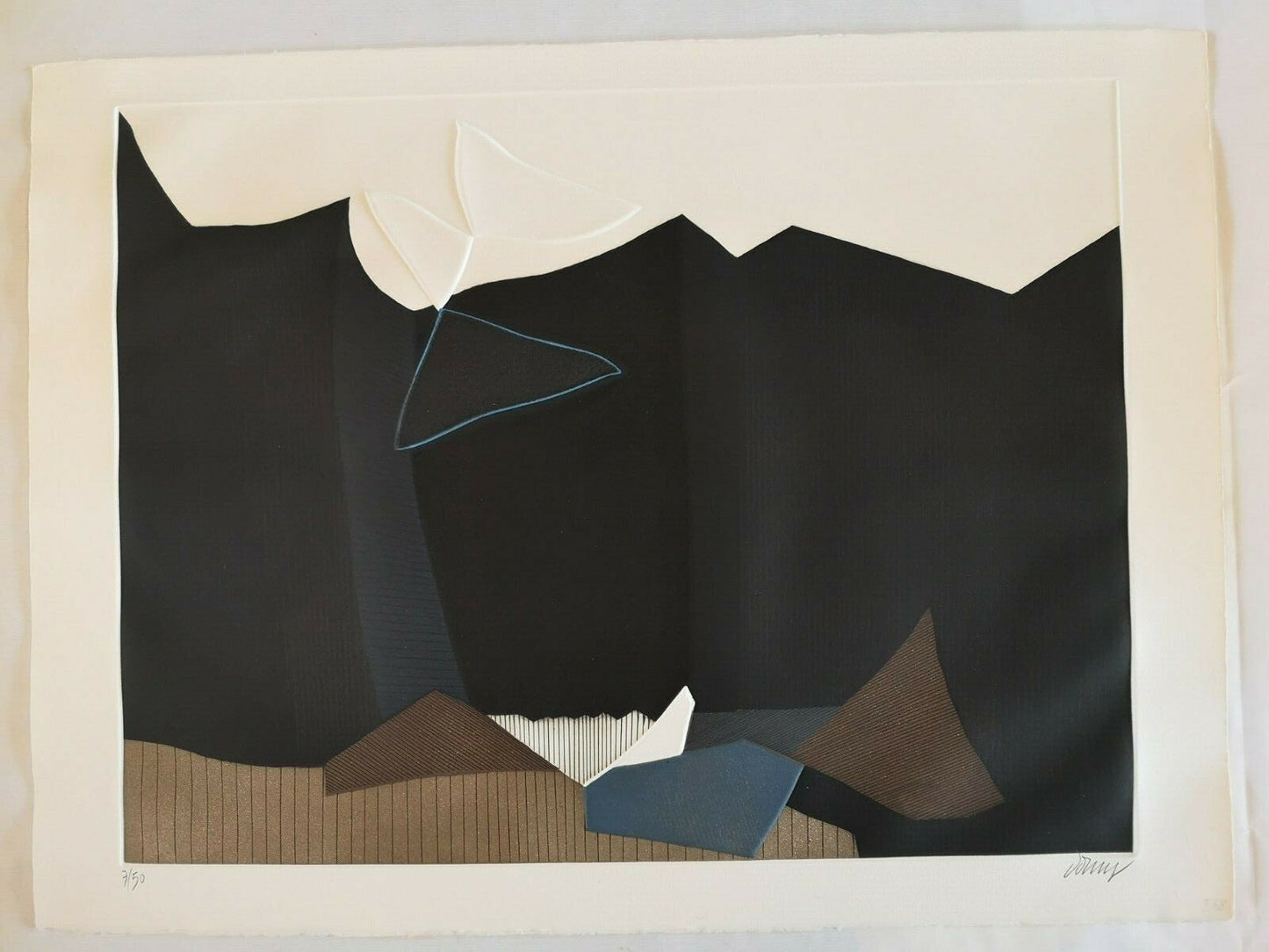 Bertrand DORNY gravure signée numérotée longue falaise 1975