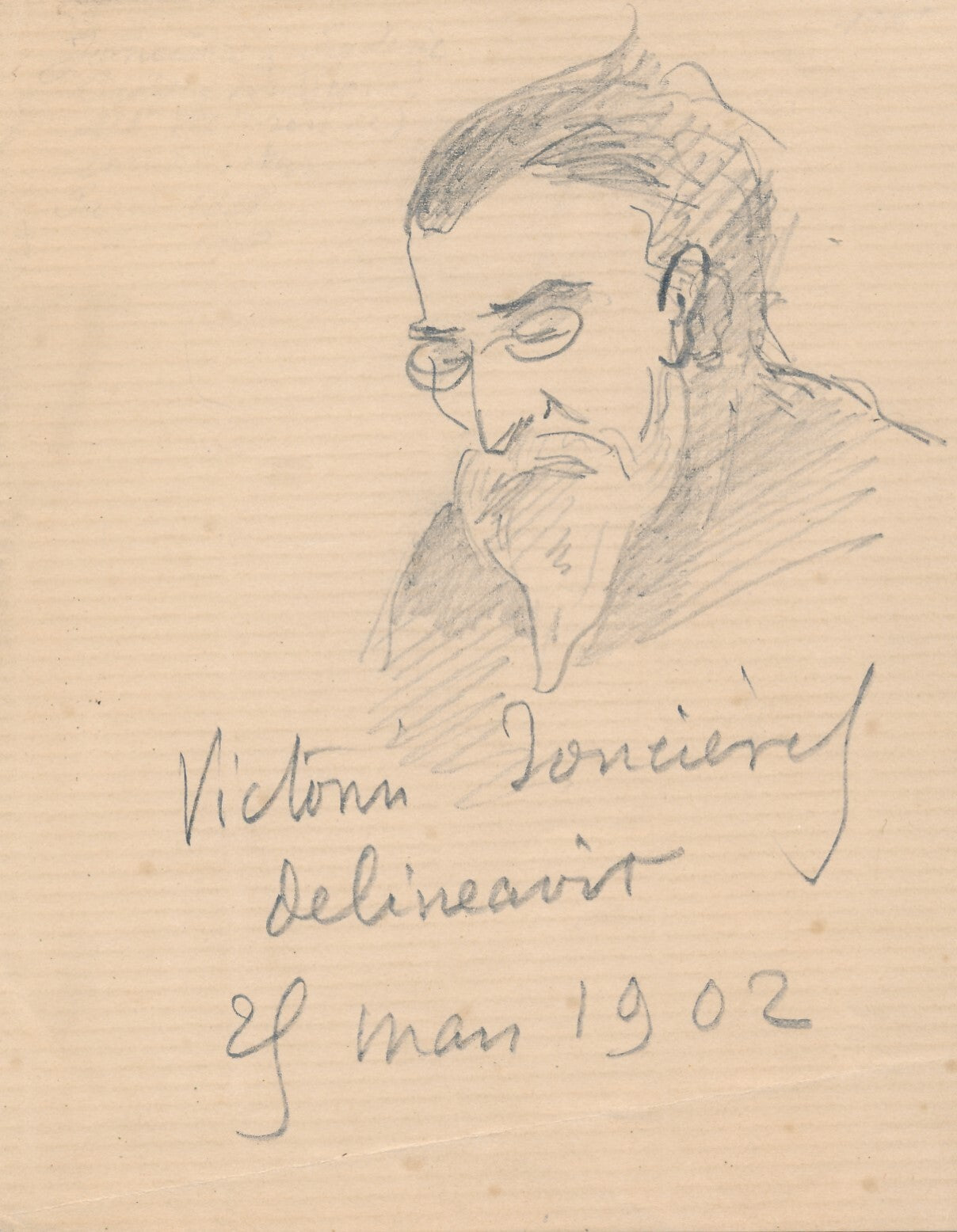 Victorin de JONCIÈRES dessin signé musique compositeur