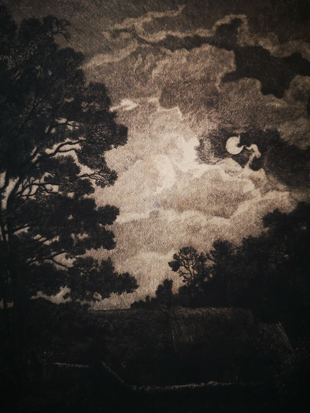 Léon BASTARD 1855-1925 graveur, actif Auvers, Montcel gravure signée datée 1883