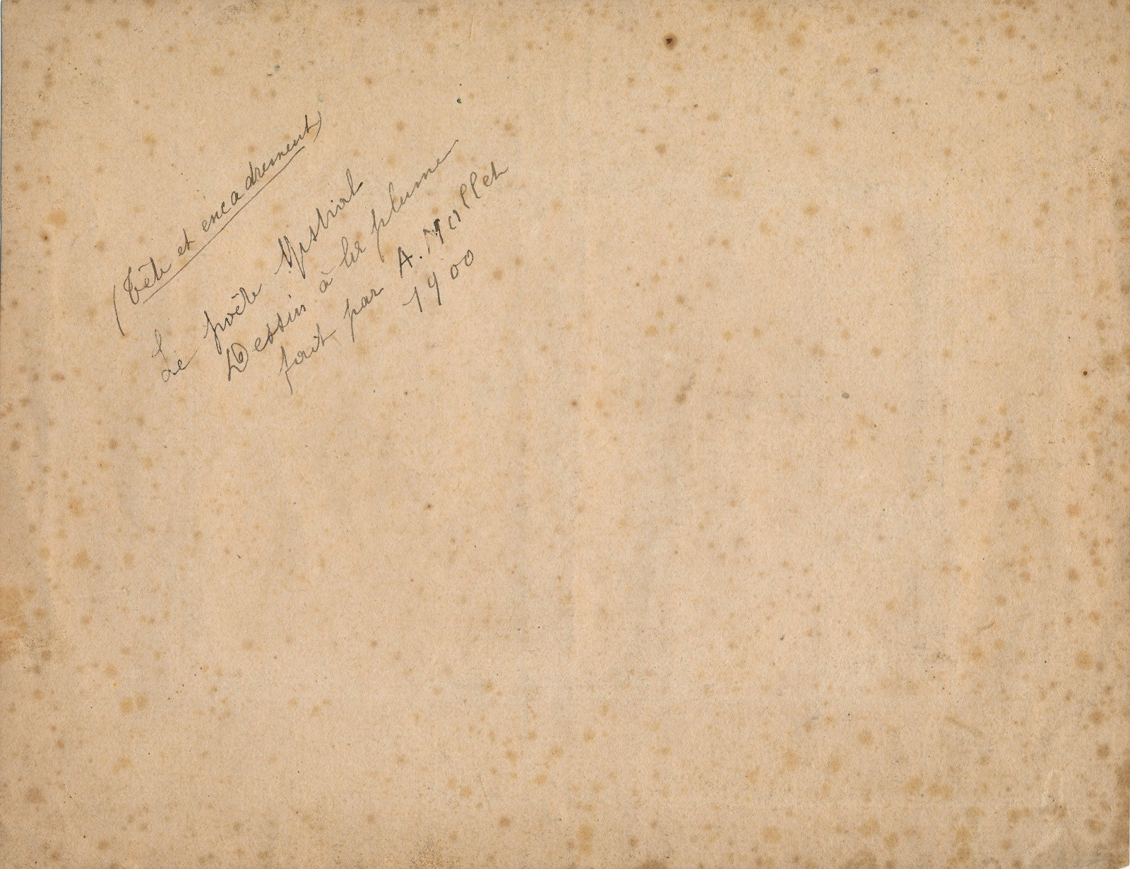 Frédéric Mistral gravure originale d'après dessin 1900 Mallet 