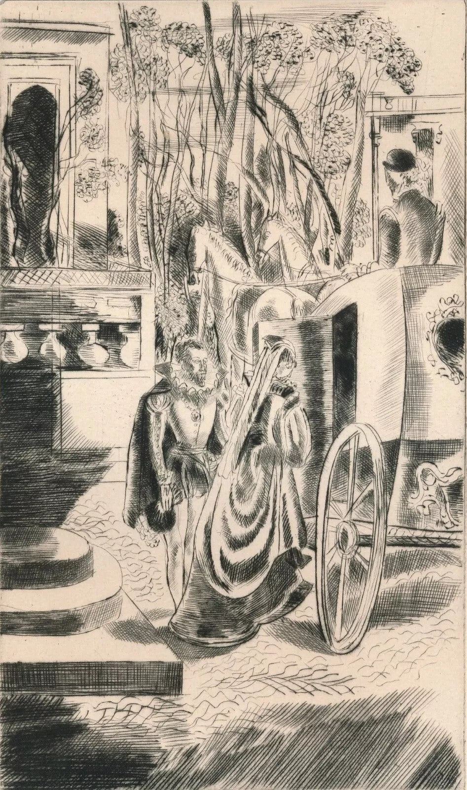 Hermine David 8 gravures non signées Princesse de Clèves version anglaise