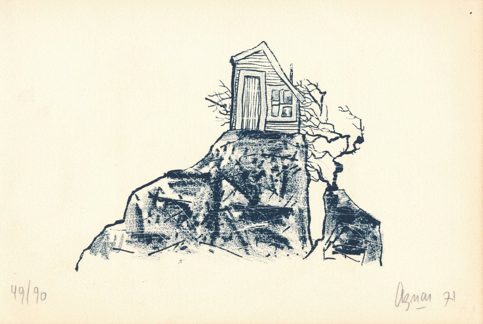 signée et numérotée 49/90. 15 x 22 cm.