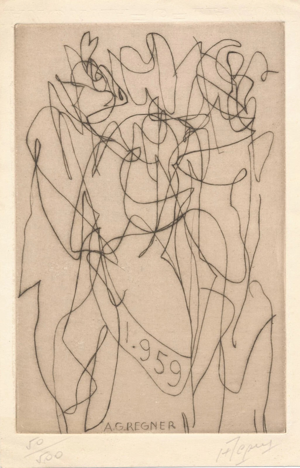 Alfred Georges RÉGNER gravure signée numérotée surréalisme