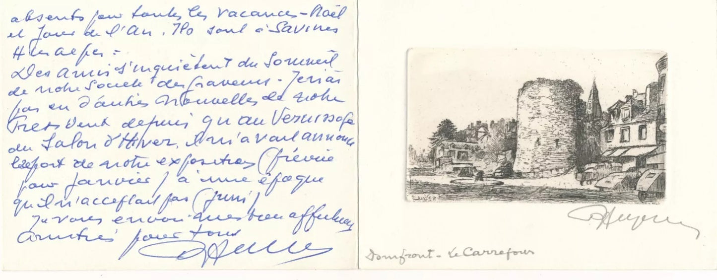 Raymond Léon Auger 10 gravures originales signées 10 envois autographes