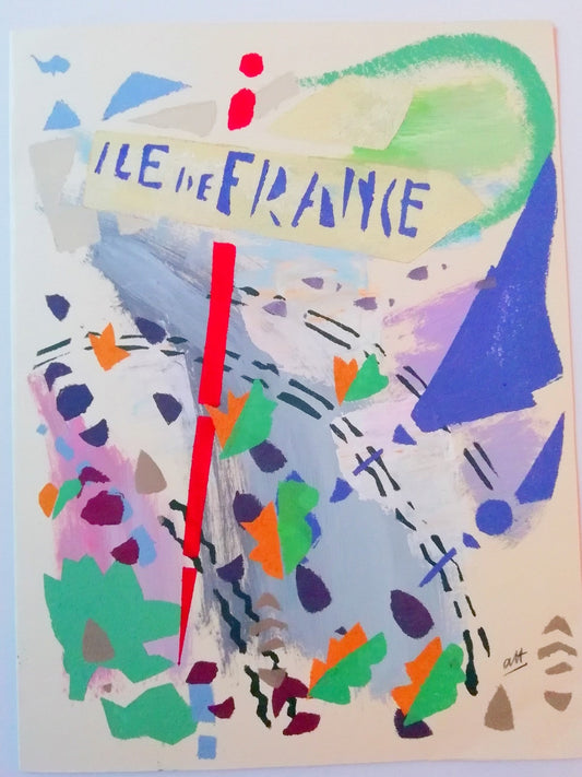 Auguste Harzic (1902-1988) gouache originale signée envoi manuscrit