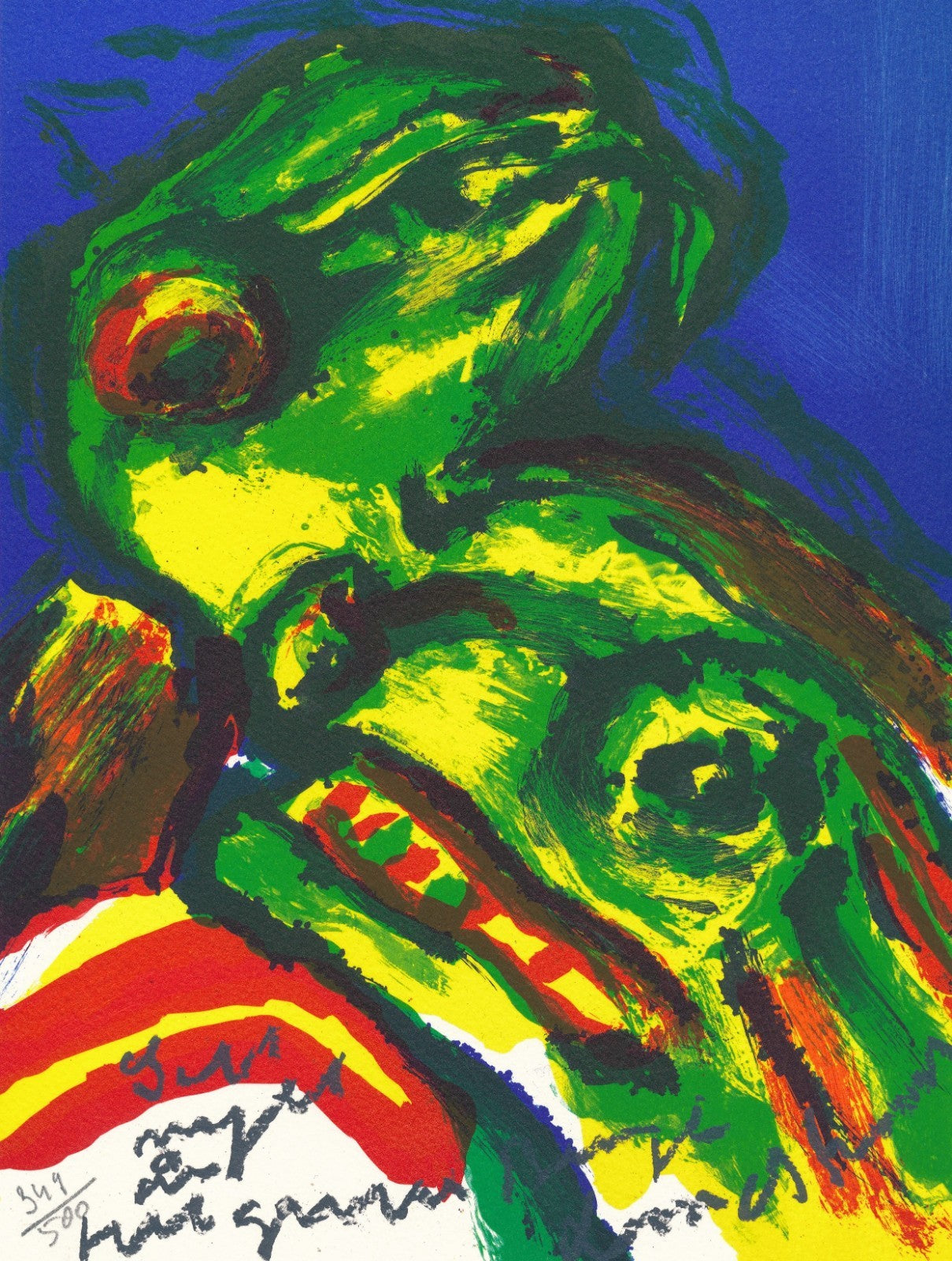 Bengt Linström (1925-2008) lithographie numérotée signée expressionnisme suède