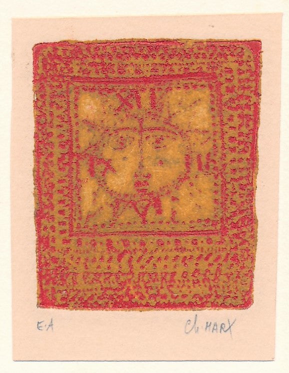 Ch. Marx, XXe siècle gravure miniature couleur bois