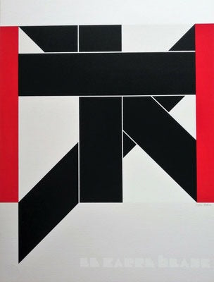 Charles Bézie (1934) Le Carré blanc. Sérigraphie signée numérotée