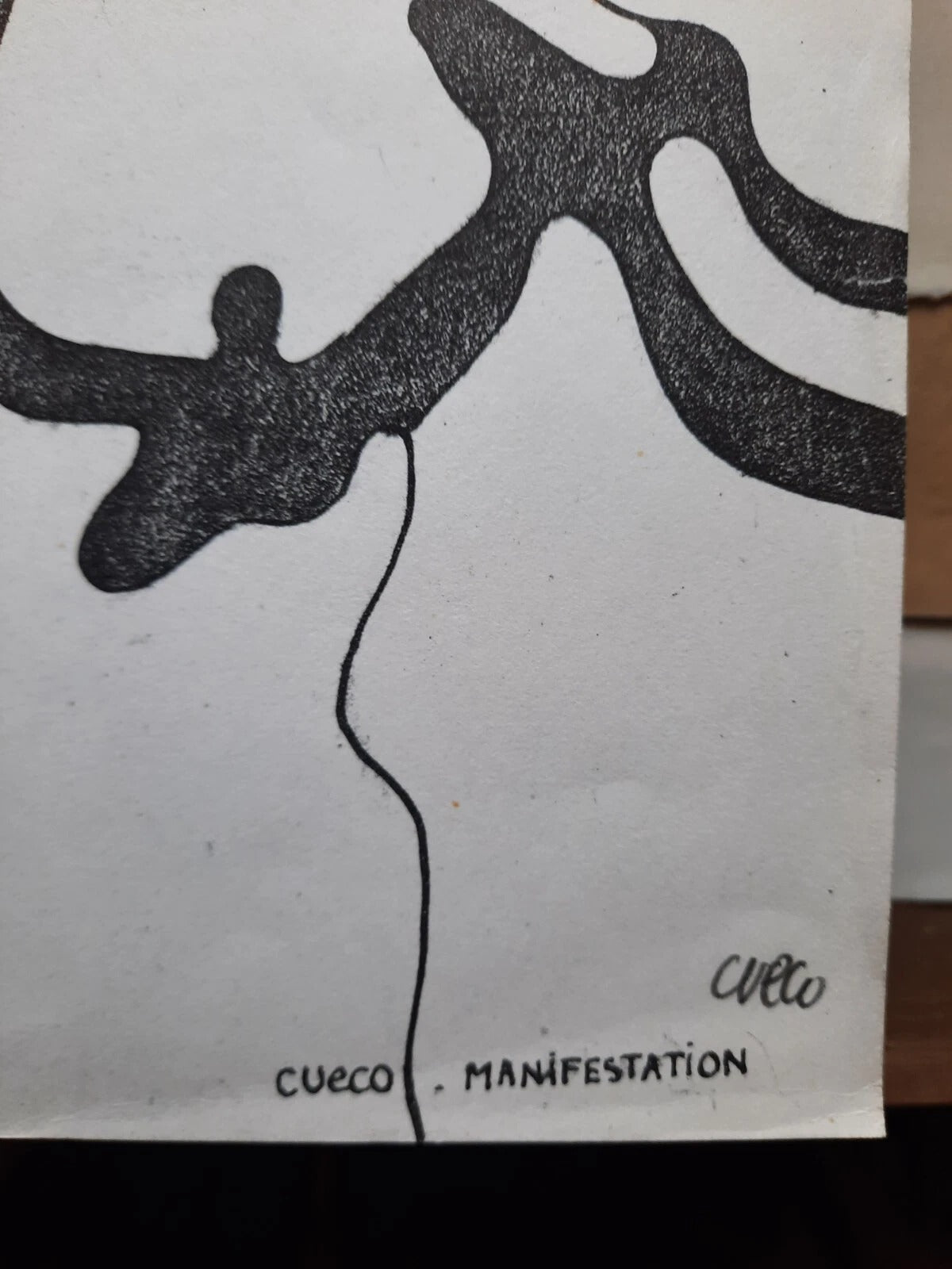 Henri Cueco 2 photolithographies Manifestation et Marx, Freud, Mao