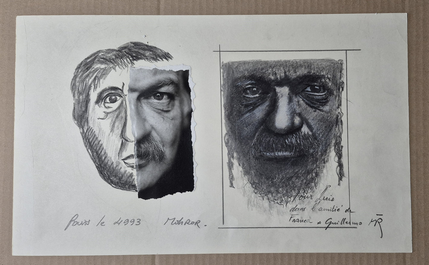 David MOHROR collage technique mixte photographie dessin portrait