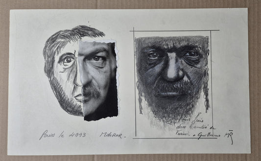 David MOHROR collage technique mixte photographie dessin portrait