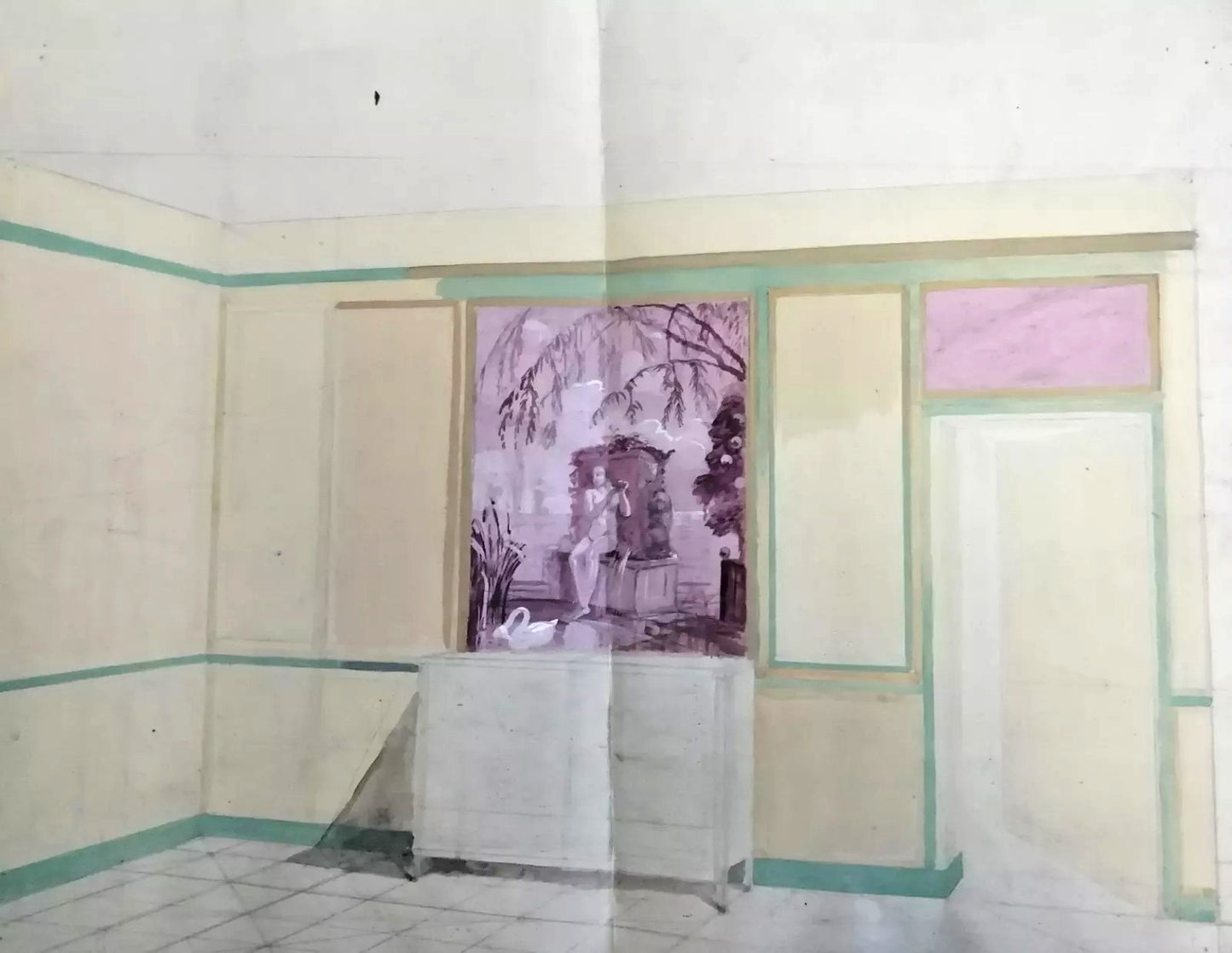 2 projets de décoration rehaussés d'aquarelle