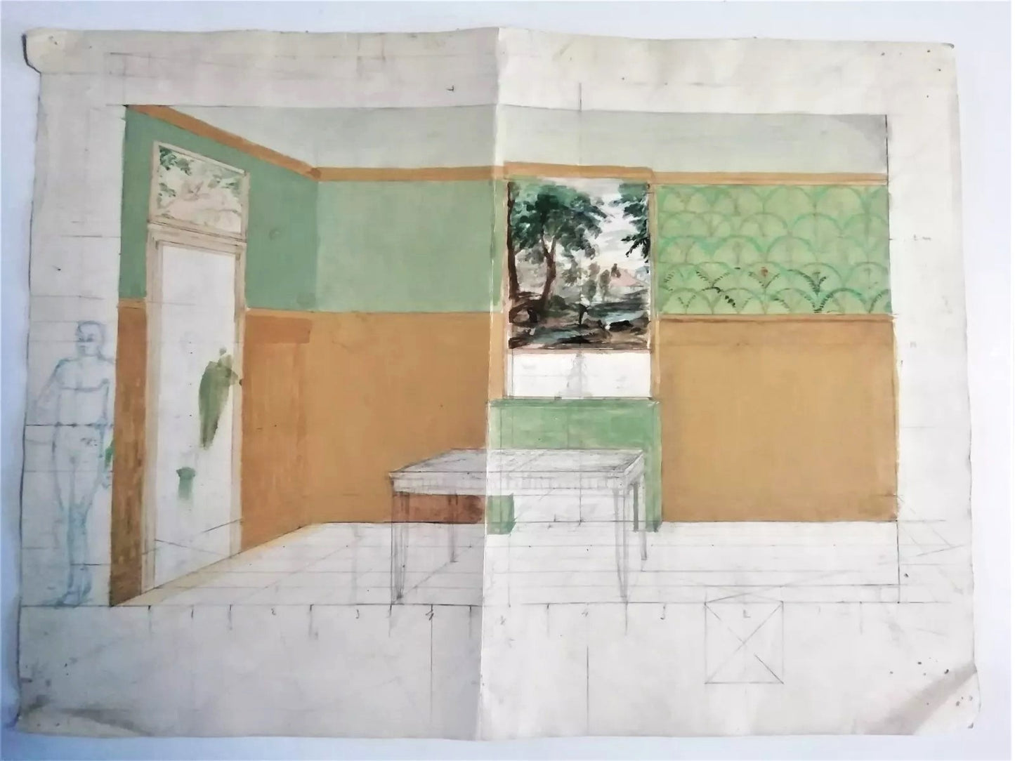 2 projets de décoration rehaussés d'aquarelle