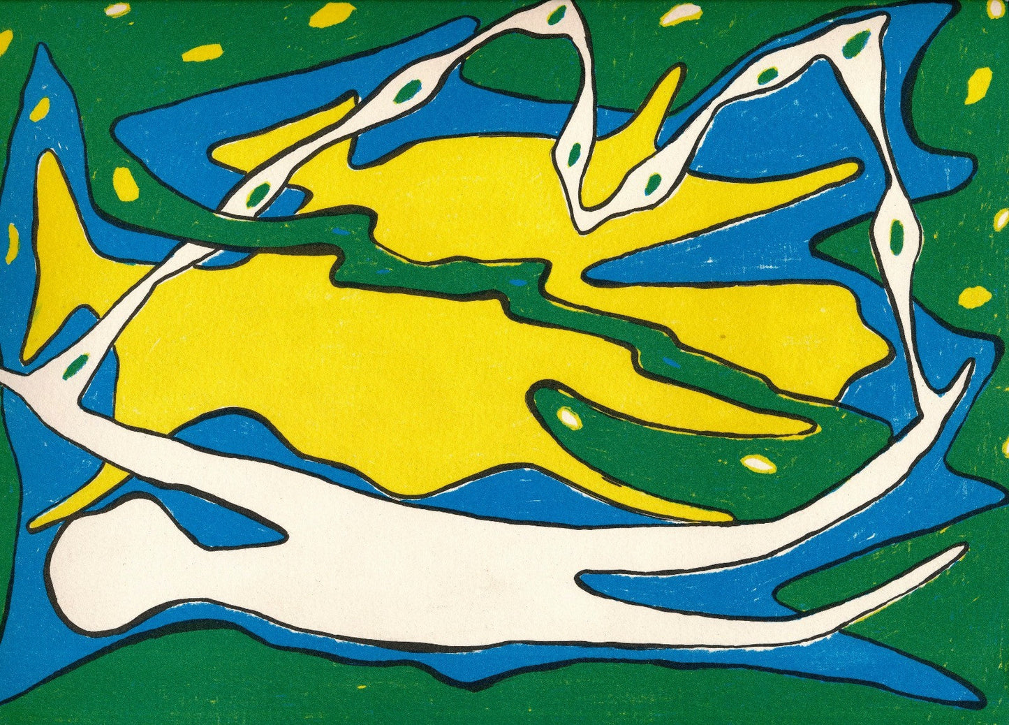 Dominique Labauvie lithographie originale Galerie Maeght 1989 