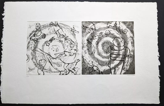 Françoise PÉTROVITCH Spirales gravure eau-forte aquatinte signée numérotée