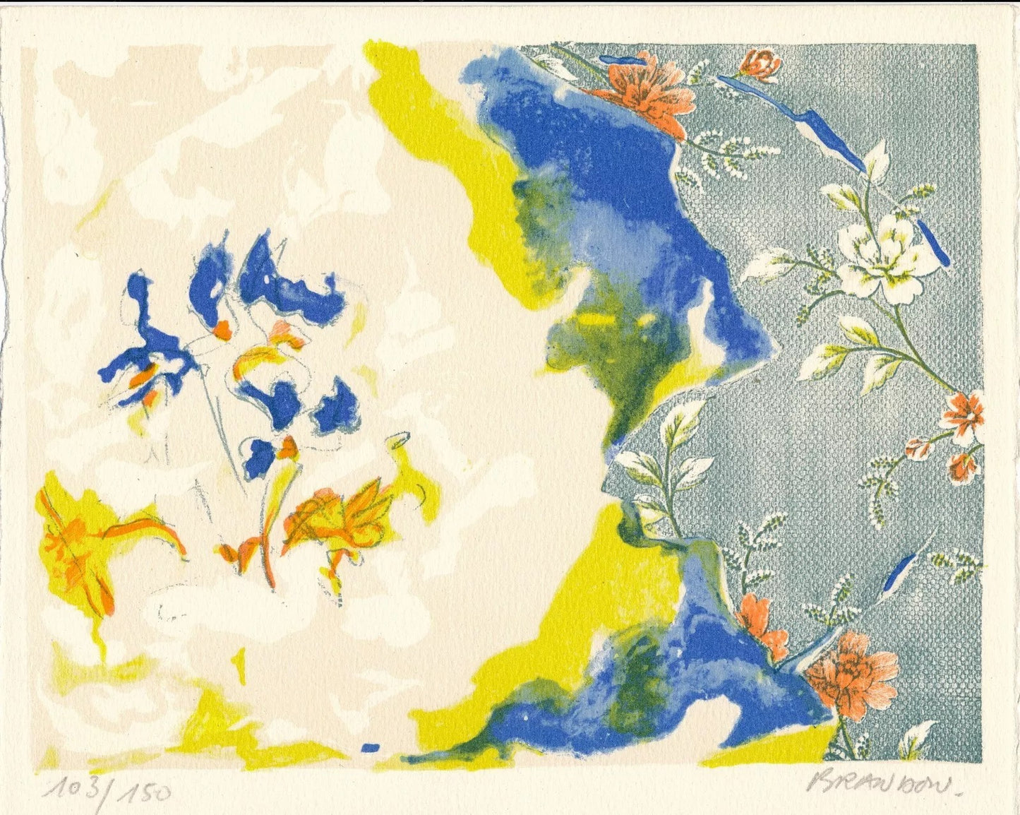 Lithographie en couleur signée et numérotée