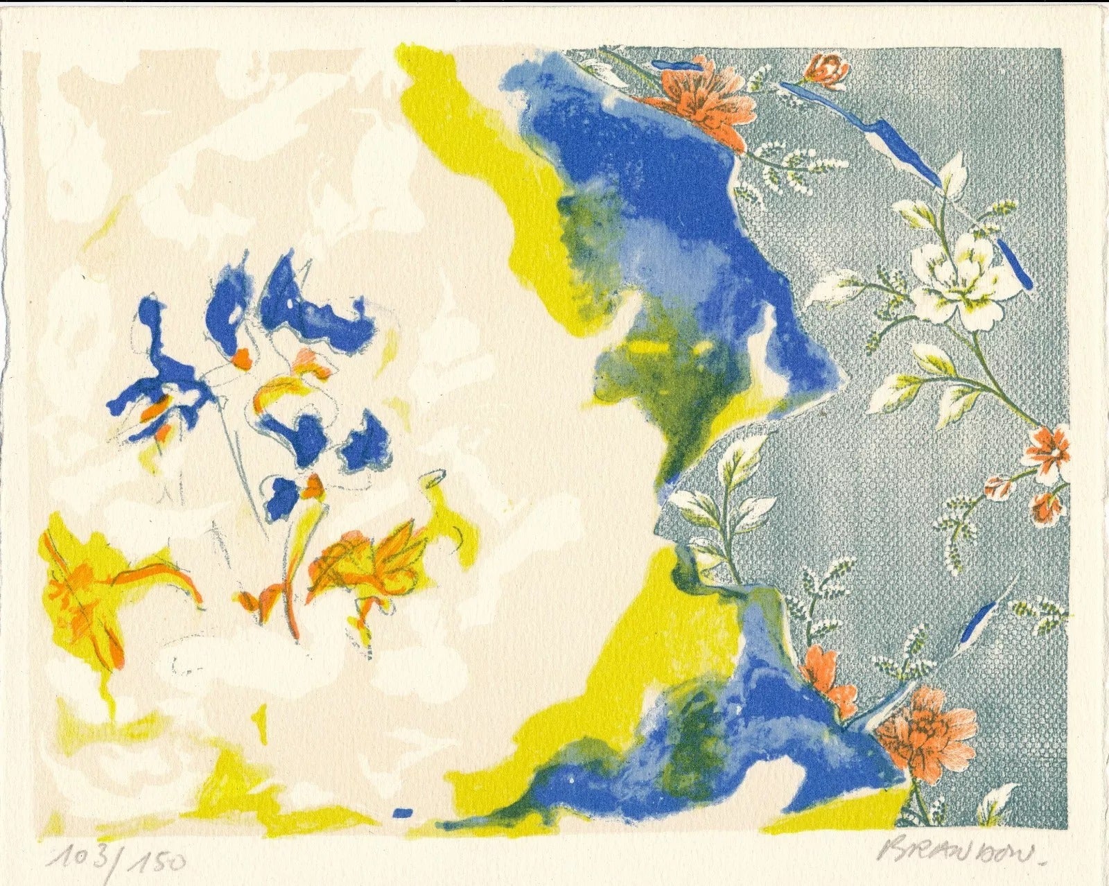 Lithographie en couleur signée et numérotée