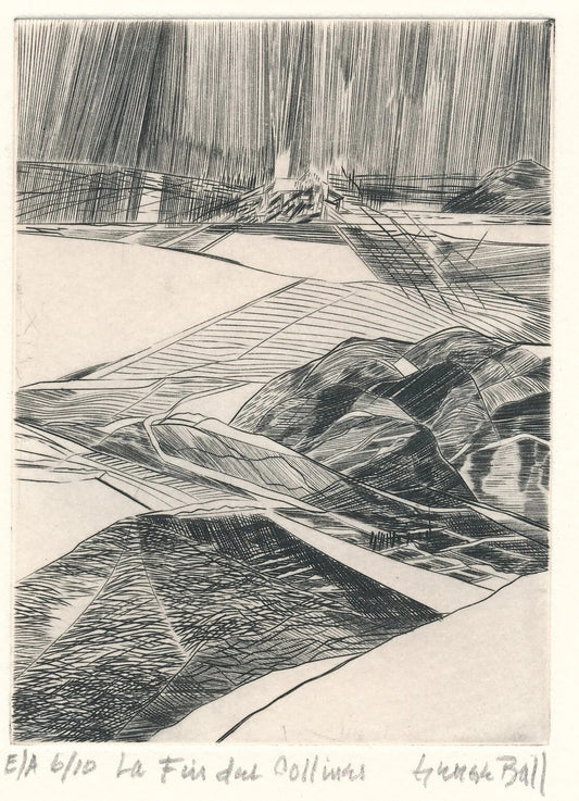 Georges Ball gravure signée numérotée eau-forte burin paysage