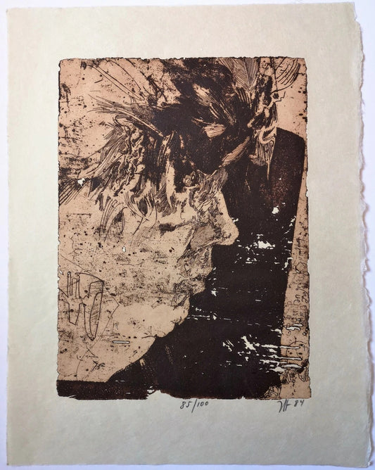 Autoportrait 1984 Gravure à l’eau-forte signée, datée et numérotée