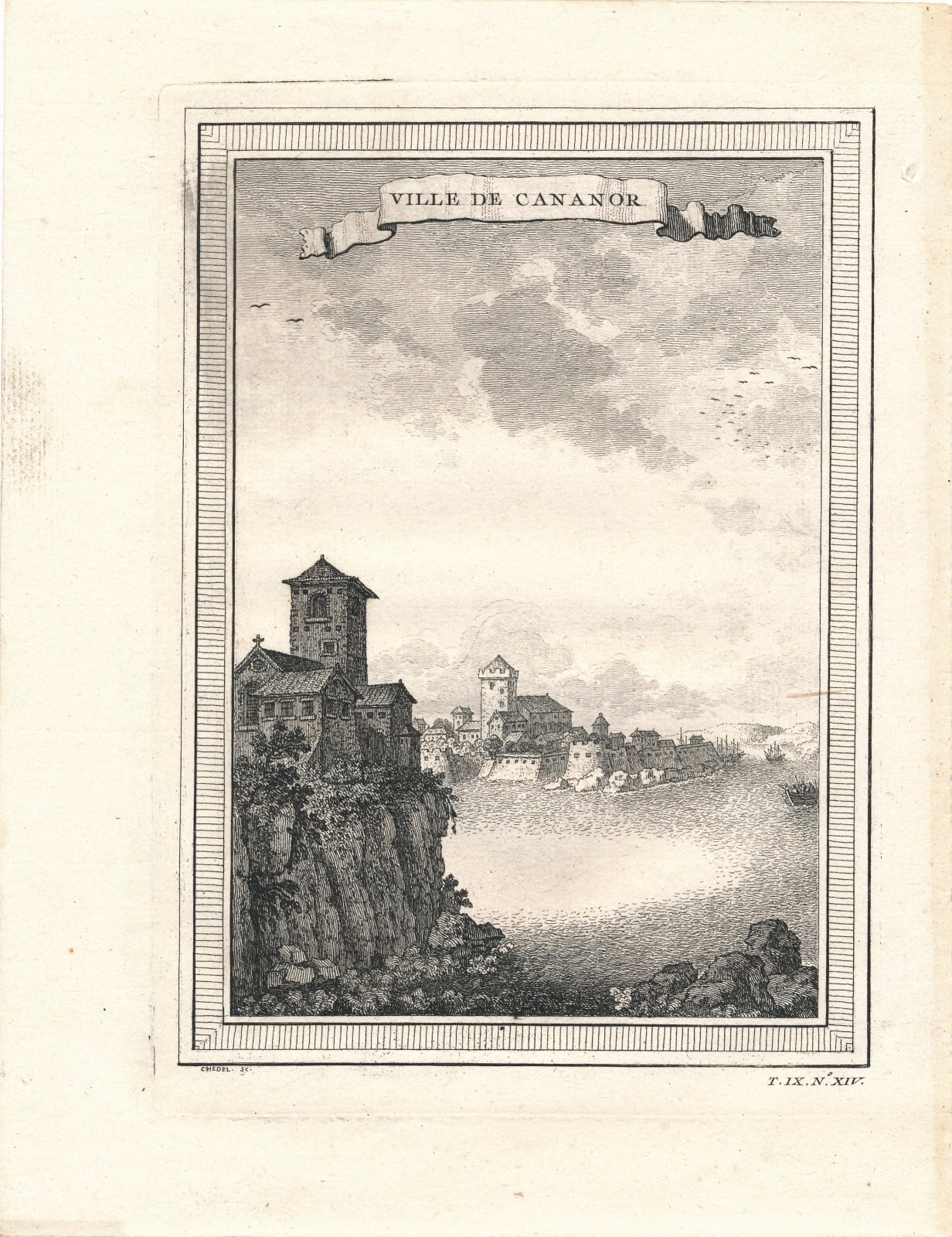 Inde Hindoustan gravure Ville de Cananor
