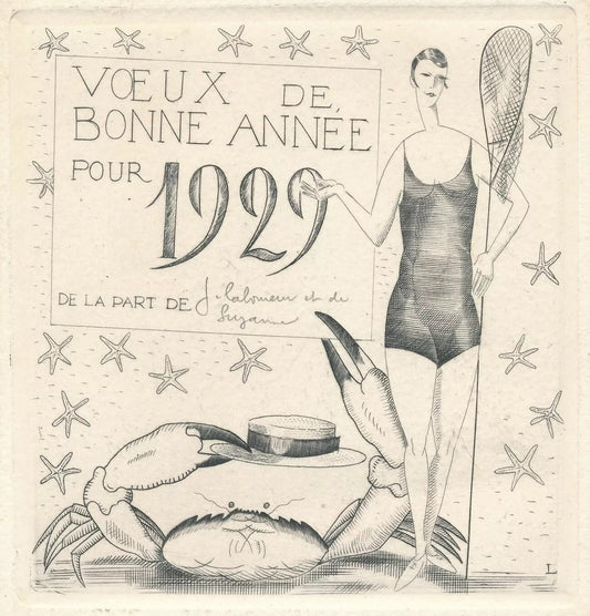 carte de voeux gravure