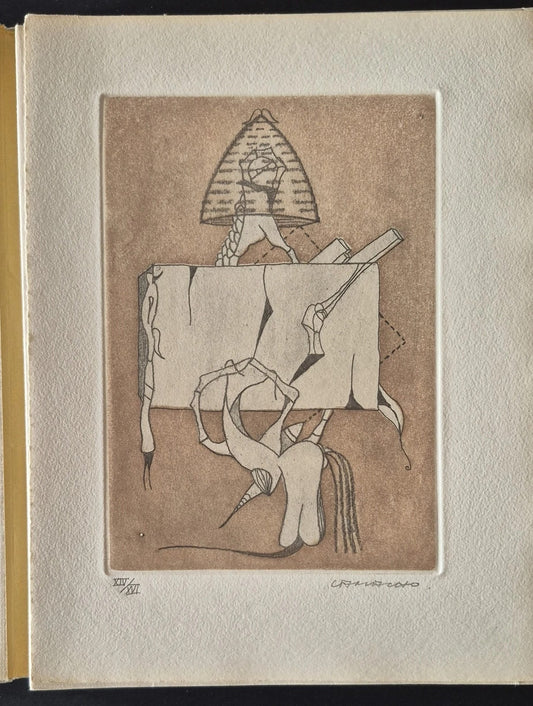 Jean louis BÉDOUIN Libre espace Seghers 1967 gravure Jorge Camacho signée