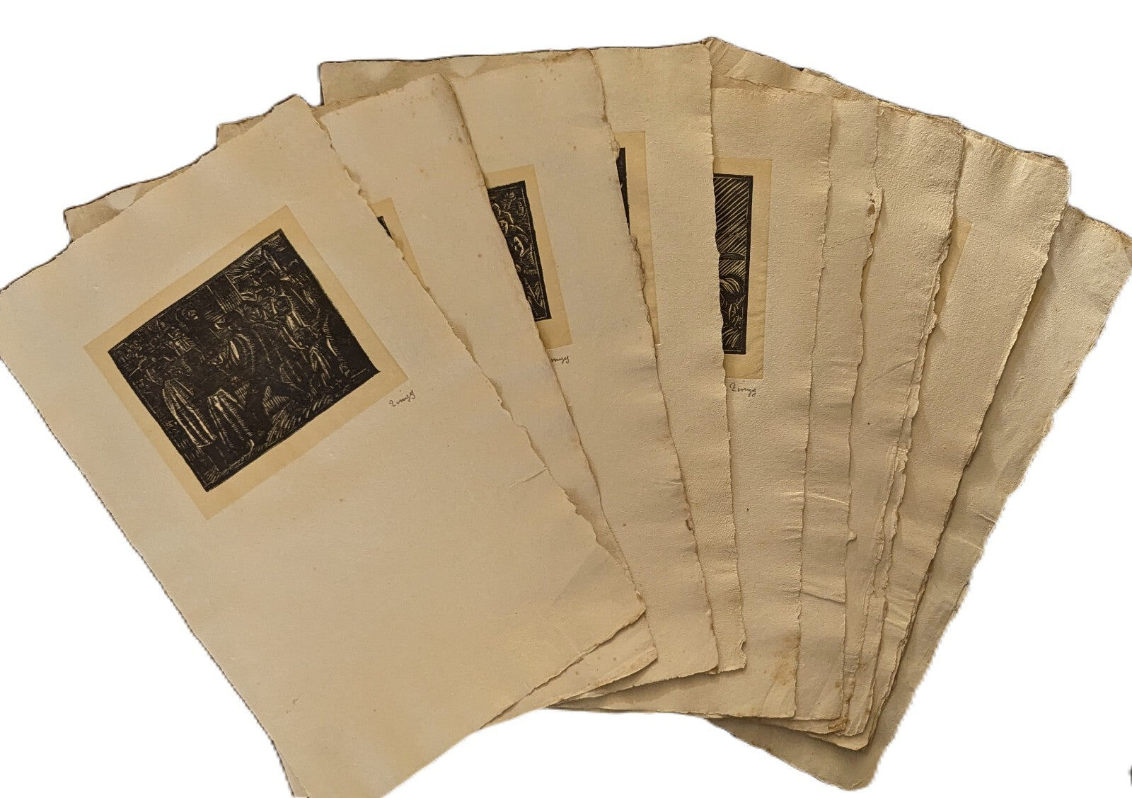 Jules Émile ZINGG graveur 12 gravures bois Léon-martin Louis‎ Tuvache tragédie