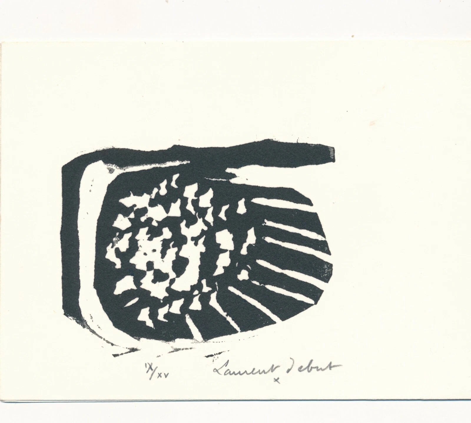 lithographie signée provenant de l'ouvrage Un transparent