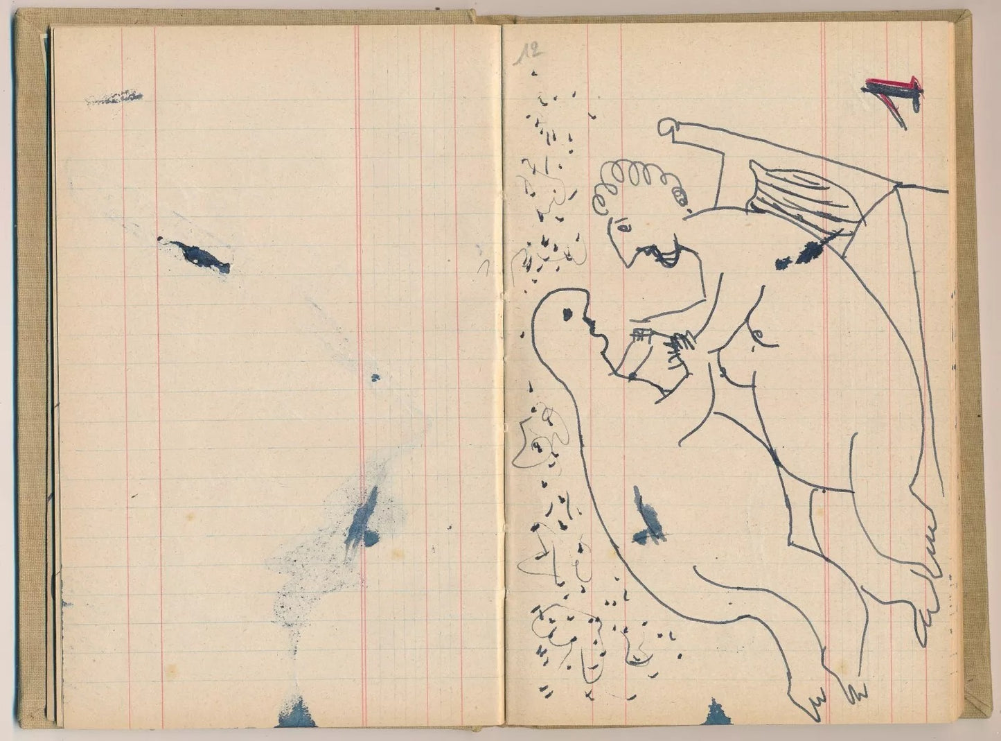 Jacques Mauhin 2 carnets de dessins humour noir vers 1960 La Ruche