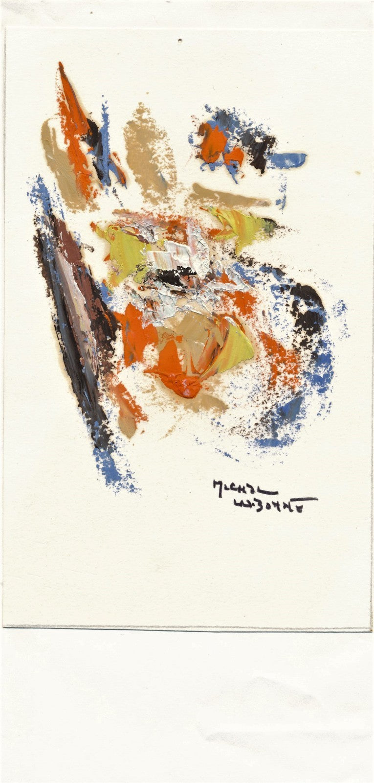 Michel LABONNE peintre gouache originale signée envoi autographe épouse santé