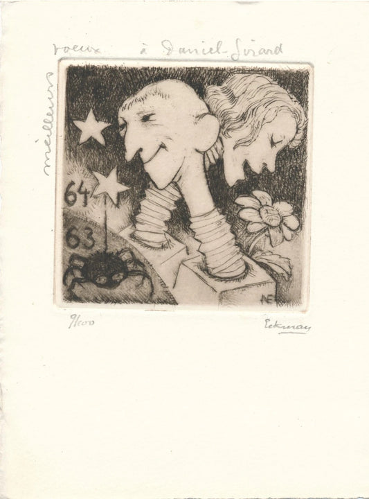 Nicolas Eekmann gravure et lettres autographes