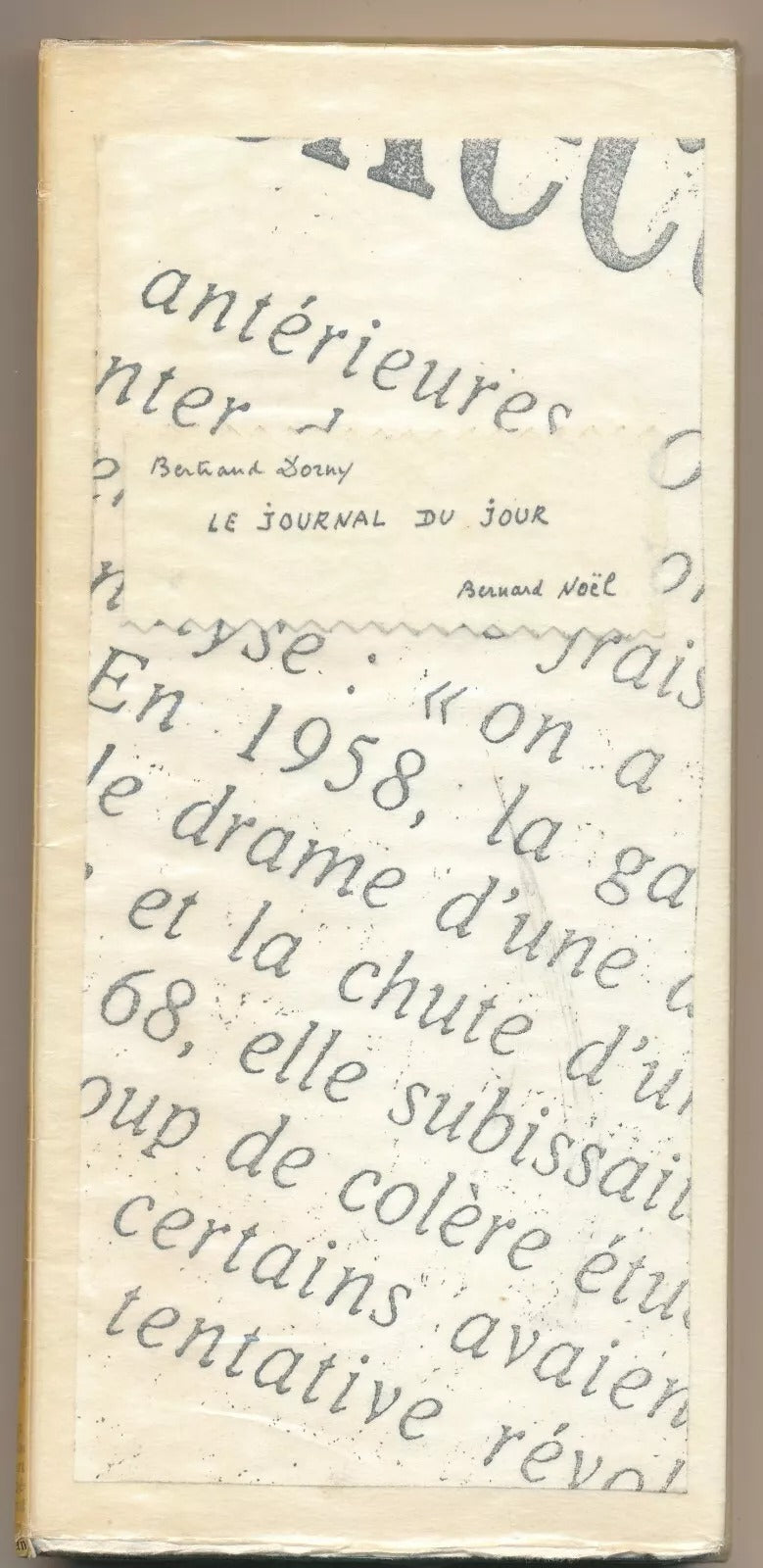 Bernard NOËL Bertrand DORNY Le Journal du Jour