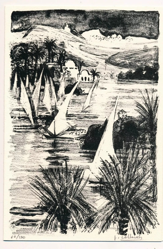 Paul Collomb Lithographie originale signée numérotée ET envoi autographe signé